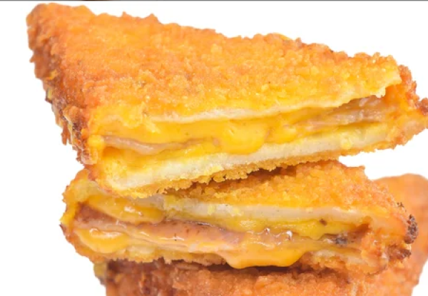 Cheddar e bacon in carrozza (3 pezzi)